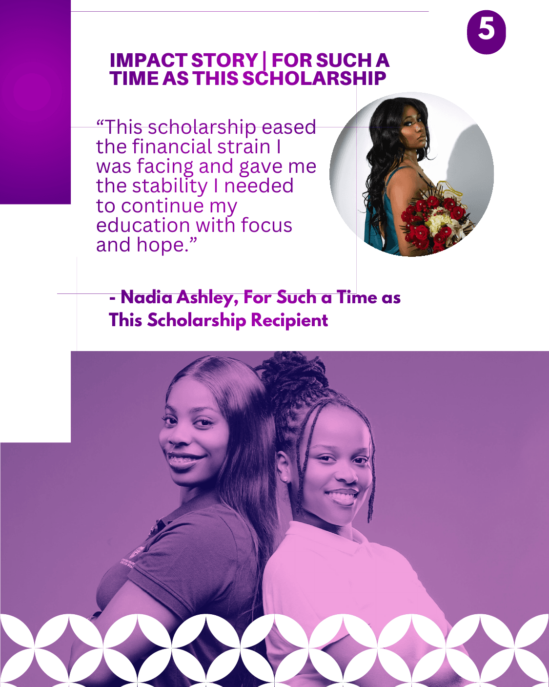 Official Esther Funds Foundation recognition for Nadia Ashley